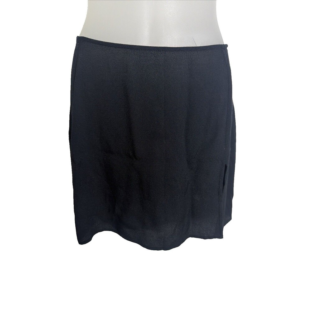 Reformation Margot Women's Black Side Slit High Waisted A Line Mini Skirt Size 2
